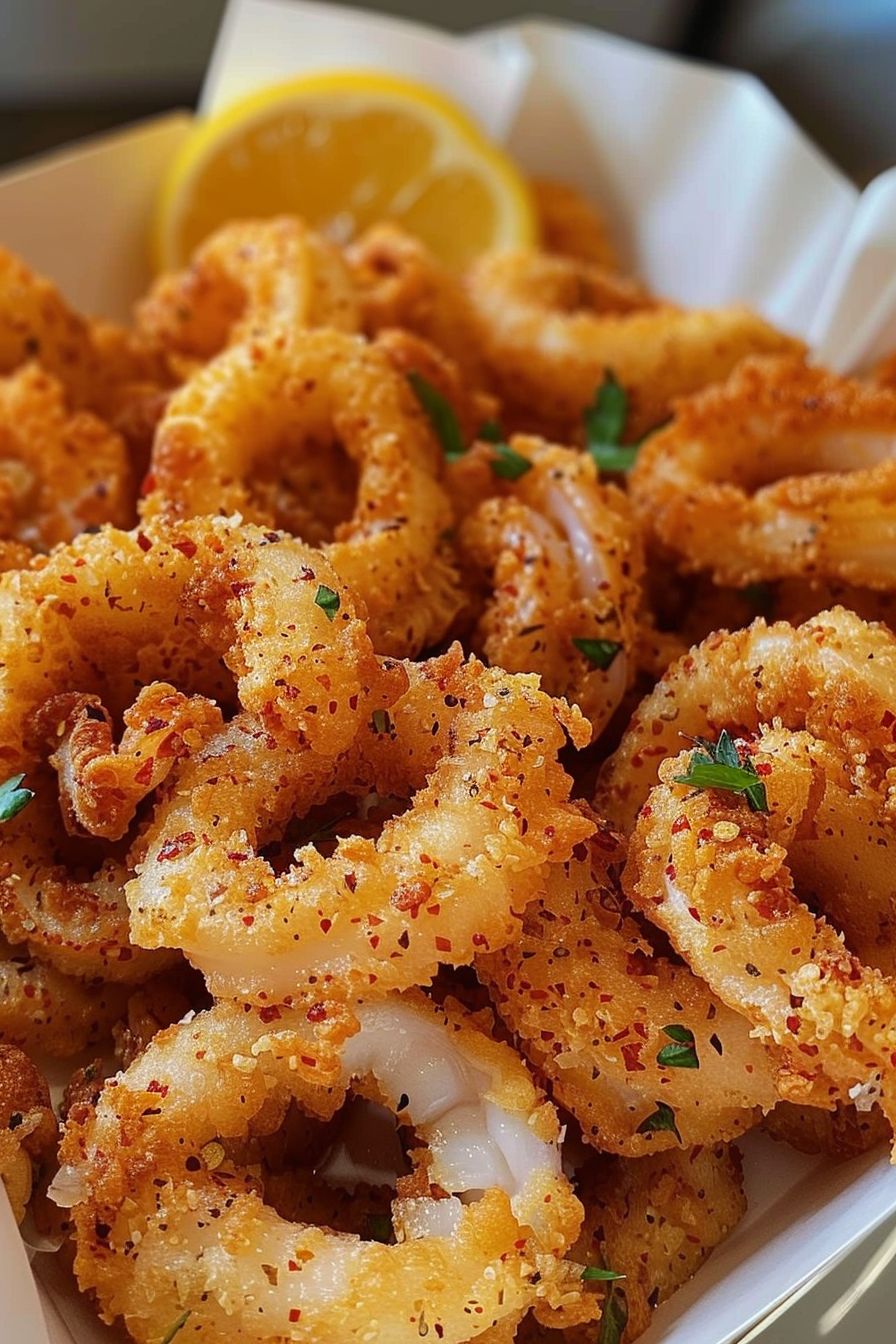 Crispy Calamari and Vegetables