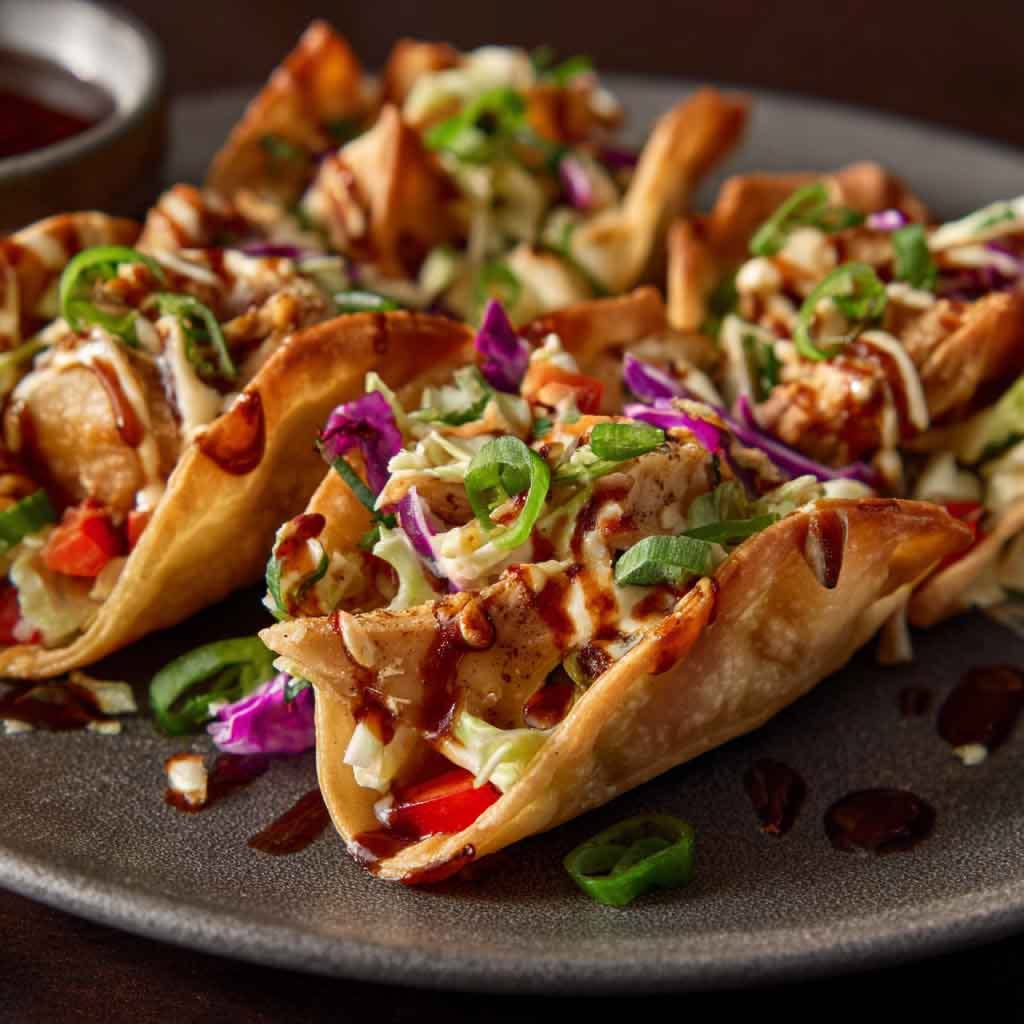 Chicken Wonton Tacos