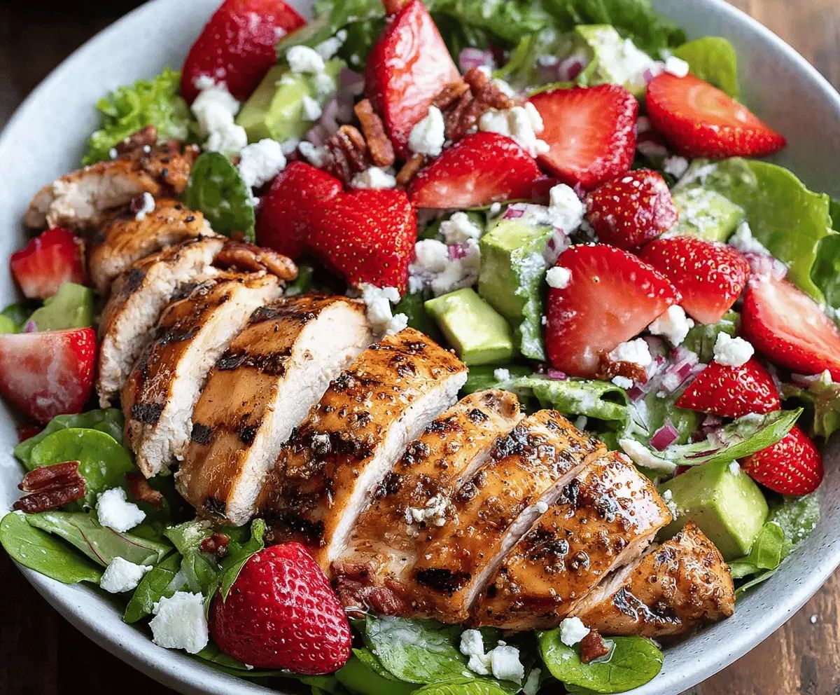 Grilled Chicken and Strawberry Salad
