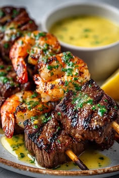 Shrimp and Steak Skewers